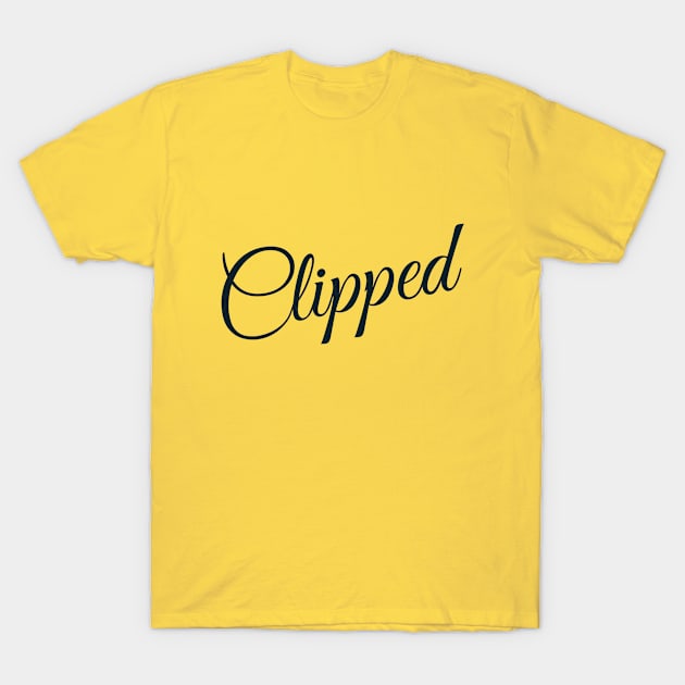 Urban Word 'Clipped' in Black Lettering T-Shirt by Alibobs